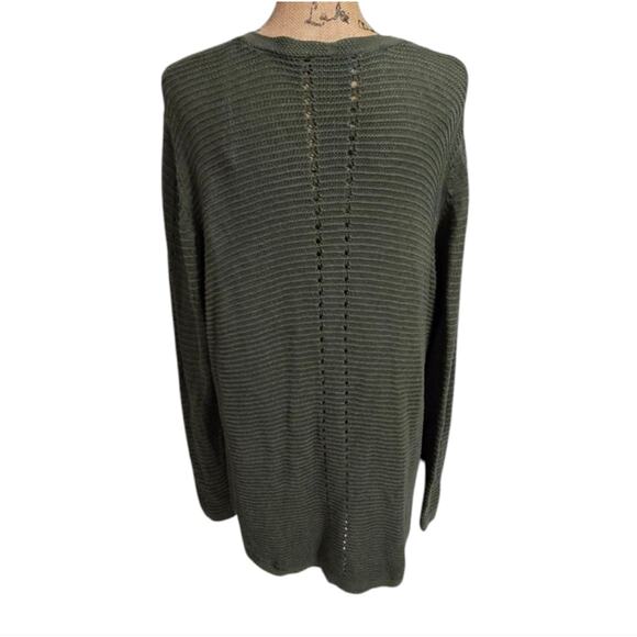 Belle Olive Green Women's Cardigan Sweater Plus Size 3X - Picture 3 of 8